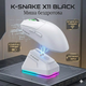 Беспроводная мышь K-SNAKE X11 White RGB Dock, PixArt PAW3311, 12000 DPI, 63 г, Bluetooth 5.2, 2.4GHz, USB-C, 1000 Гц - изображение 3