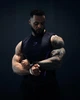 Безрукавка "Gymshark" компресійна чоловіча спортивна майка для тренувань чорна з фіолетовим L - изображение 9