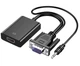 Адаптер переходник с VGA + 3.5 мм аудио на HDMI Usams с усилением сигнала USB-microUSB - изображение 2