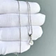 Серебряная женская цепочка шарики с подвеской Капля, 45 см, 925 проба - изображение 2