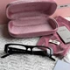 Солнцезащитные очки Miu Miu MU B07S прозрачная линза, черная оправа - изображение 9