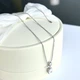 Серебряная женская цепочка шарики с подвеской Капля, 45 см, 925 проба - изображение 4