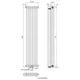 Вертикальный радиатор NAVIN Calidum 3-8 372x1800 (50 мм), anticor, черный муар (02-254104-3718) - изображение 9