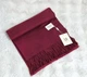 Кашемировый однотонный шарф палантин Роми Бордо - изображение 3