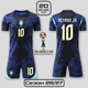 Футбольная форма Неймар (Neymar Jr) №10 Бразилия 26/27 детская и подростковая 20 (115-125см) выездная темно-синяя - изображение 1