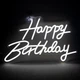 Светодиодная (LED) неоновая вывеска "Happy Birthday", от USB, белая, 40*26 см (9318-004) - изображение 3