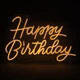 Светодиодная (LED) неоновая вывеска "Happy Birthday", от USB, оранжевая, 40*27 см (9318-006) - изображение 2