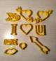 Набір формочок для печива та пряників до дня закоханих I love you. Aivory - зображення 1