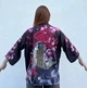 Накидка з японським принтом «Короп Коі та Квітуча Сакура» One size чорний (50r024) - зображення 2