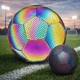 Футбольный мяч голографический BRIGHT BALL светоотражающий со свечением в темноте, тренировочный No5 из TPU и EVA материалов - изображение 5