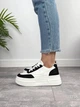 Женские кроссовки Fashion 105-95 на высокой подошве бело-чёрные 39 - изображение 5