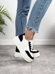 Женские кроссовки Fashion 105-95 на высокой подошве бело-чёрные 39 - изображение 7