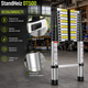Телескопическая лестница StandHeiz DT500 5 м алюминиевая складная до 150 кг для строительных ремонтных монтажных и садовых работ - изображение 4