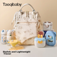 Сумка для мамы Taoqibaby, необходимые вещи для прогулок с малышом, рюкзак для матери и ребенка, многофункциональная вместительная сумка для мамы с цветочным узором. - изображение 4