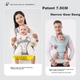 Переноска Baby Friend дитяча для немовлят, для носіння спереду/ззаду, дихаюча, сіра - зображення 5