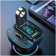 Автомобільний FM-трансмітер Bluetooth з двома USB і LED-дисплеєм 12V-24V GZ03 чорний - зображення 2