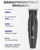 Набір для стрижки VGR V-640 Чорний акумуляторна машинка та тример з USB-зарядкою 2 в 1 - изображение 7