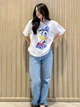 Футболка хлопковая оверсайз длинная женская Uniqlo 792493802 XS Белая (1160647781) - изображение 4