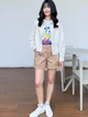 Футболка хлопковая оверсайз длинная женская Uniqlo 792493802 XS Белая (1160647781) - изображение 5