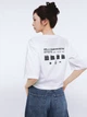 Футболка хлопковая оверсайз короткая женская Uniqlo 956028825 L Белая (1160669267) - изображение 4