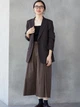 Пиджак классический удлиненный женский Uniqlo 59409971 S Коричневый (1160911008) - изображение 4