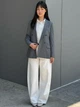 Пиджак классический удлиненный женский Uniqlo 105091065 L Серый (1160764103) - изображение 9