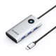 Док-станция USB-C Orico PW11 6-в-1 3×USB-A USB-C PD 100 Вт HDMI 4K RJ45 2.5G Silver (6941788814776) - изображение 1