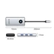 Док-станция USB-C Orico PW11 6-в-1 3×USB-A USB-C PD 100 Вт HDMI 4K RJ45 2.5G Silver (6941788814776) - изображение 2