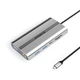 Док-станция USB-C Orico XDR 12-в-1 2×HDMI 4K RJ45 PD 100 Вт Silver (6941788804050) - изображение 1