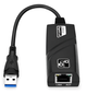 Карта адаптер сетевая с подключением по USB 3.0 к сети Ethernet чипсетом RTL8153 световыми индикаторами работы (484116-Prob) Черная - зображення 1