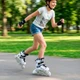 Раздвижные ролики с подсветкой колес 29-33 размер Scale Sports Роликовые коньки с раздвижным механизмом для детей и подростков Белые - изображение 5