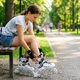 Раздвижные ролики с подсветкой колес 29-33 размер Scale Sports Роликовые коньки с раздвижным механизмом для детей и подростков Белые - изображение 7