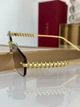 Женские очки Cartier CT0544S 2026 – безрамочные фотохромные солнцезащитные очки коричневый градиент - изображение 3