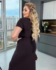 Платье женское макси из турецкого стрейч-кулира облегающего кроя с короткими рукавами и перекрестными бретелями на декольте больших размеров G&M k-131727 48-50 Размер цвет шоколад - зображення 3
