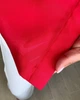 Рубашка женская свободного кроя из легкого штапеля с отложным воротником, застежкой на пуговицы и широкими рукавами три четверти больших размеров G&M k-131739 54-56 Размер цвет красный - зображення 3