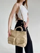 Сумка женская из натуральной кожи большая вмещает папку ARTiS Bags 974 140 Бежевая (6501014409) - изображение 5