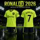 Форма футбольна дитяча Manchester United 2026 Ronaldo 7 салатова чорна комплект футболка та шорти розмір 18 — зріст 100–110 см - изображение 1