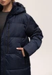Длинная зимняя куртка женская Finn Flare 224501-CB синяя XS - изображение 6