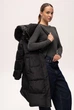 Подовжена зимова жіноча куртка Finn Flare 225504-BL Down fill чорна 2XL - зображення 8