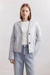 Демисезонная женская куртка-жакет Baon B0325010-SIL серая XS - изображение 2