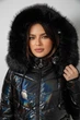 Куртка жіноча зимова коротка, колір чорний, XXXL 244R23-611 - зображення 6