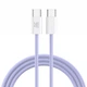 Кабель MAKE Type-C to Type-C PD 65W 1м Nylon Purple - изображение 2