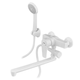 Змішувач для ванни PLAMIX OSCAR-006 SET WHITE (зі шлангом, лійкою та кронштейном) (Колір білий) (PM0703) - зображення 1