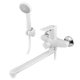 Змішувач для ванни PLAMIX OSCAR-006 EURO SET WHITE (зі шлангом, лійкою та кронштейном) (Колір білий) (MX1895) - изображение 1
