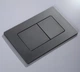 Панель змиву KOER KT-0602-07 240x160x10mm пластикова, кнопка квадратна (колір графіт) (KR5183) - зображення 4