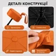 Складной карманный мини-зонтик в футляре 90×52 см, 15 см, 240 г, оранжевый - изображение 3