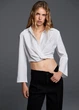 Рубашка женская укороченная ZARA на запах S - изображение 2