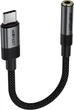 Аудиокабель Acefast J12 Type-C для 3.5 мм женщина, nylon braid, 0.15 м Black (6974316285281) - изображение 2
