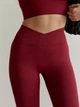 Спортивні жіночі легінси Soft SQ з ефектом візуальної корекції фігури для фітнесу та йоги Push Up V-пояс Однотонні XS-S Бордо-винний (SQ10S) - зображення 5