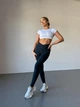 Спортивні жіночі легінси Soft SQ з ефектом візуальної корекції фігури для фітнесу та йоги Push Up V-пояс Однотонні M Темно-смарагдові (SQ05M) - зображення 8